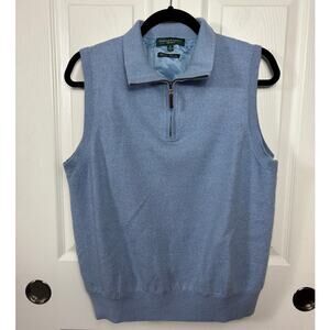 Fairway & Greene Italian Merino Wool Men's Vest Blue Size M
